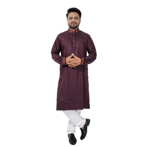 Rich Maroon Panjabi for Men